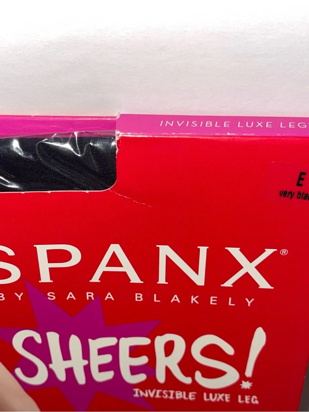 New SPANX Black Sheer Stockings Size E